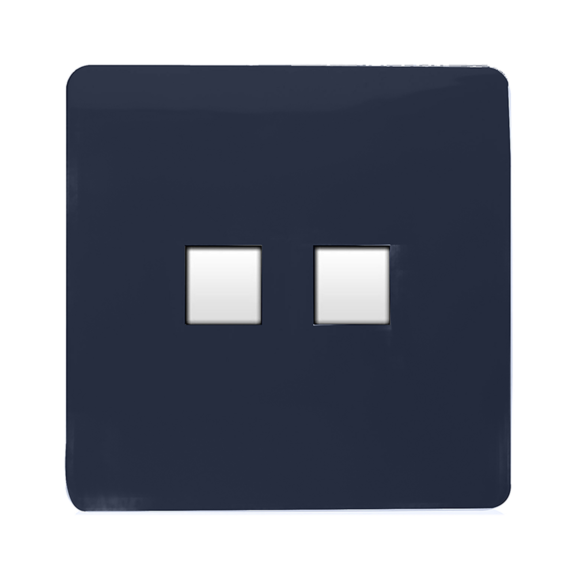 ART-2PCNV  Twin PC Ethernet Cat 5/6 Data Outlet Navy Blue